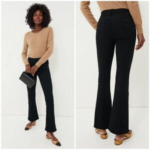 MOTHER The Weekender high waist flare jeans in Not Guilty (black)